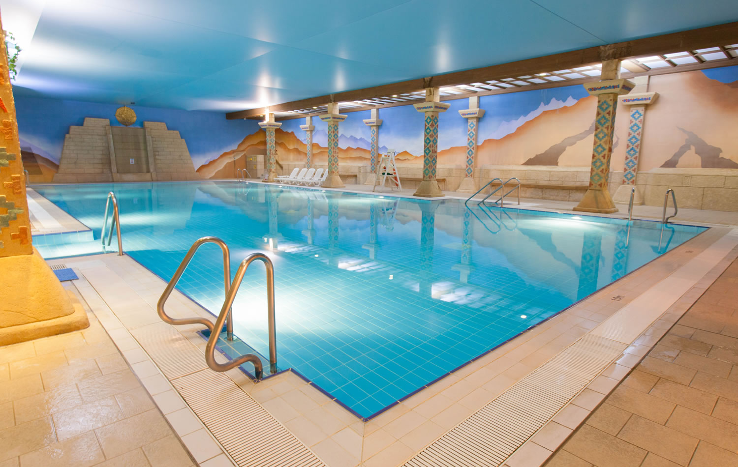 one of two swimming pools